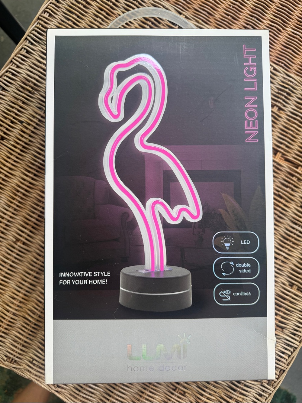 Pink Flamingo LED Neon Table Lamp by